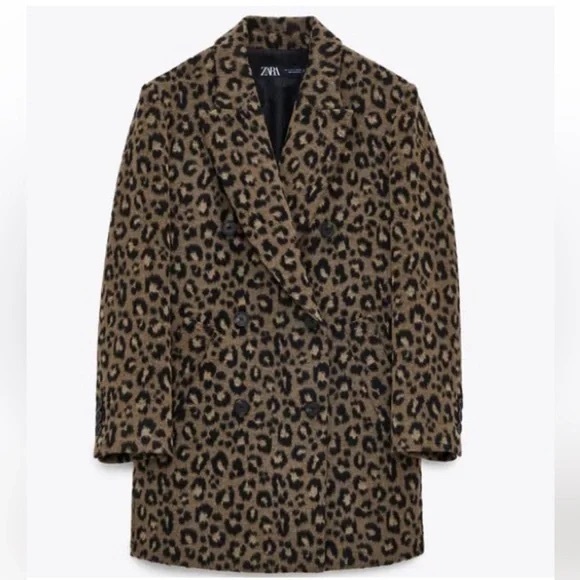 Zara Women's Brown Leopard Teddy Jacket - Picture 2 of 7